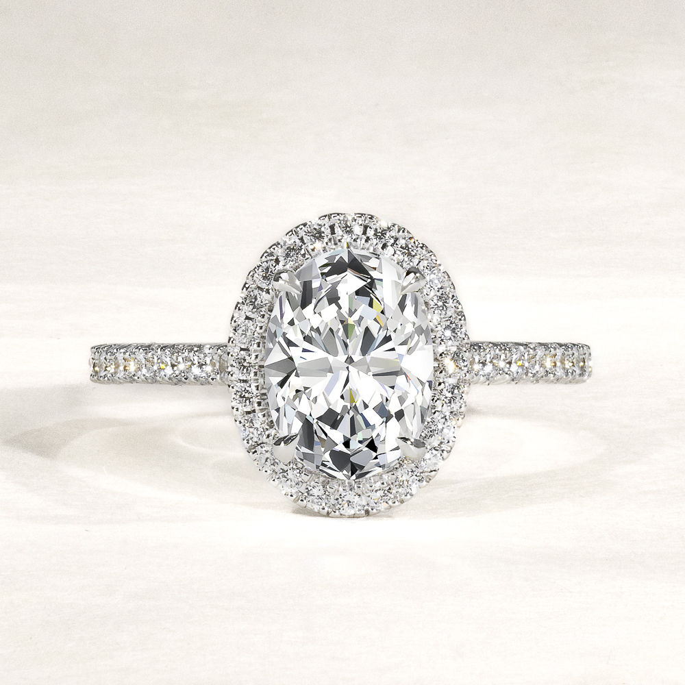 Bague de fiançailles modèle Délicate taille Ovale Maison Amantys